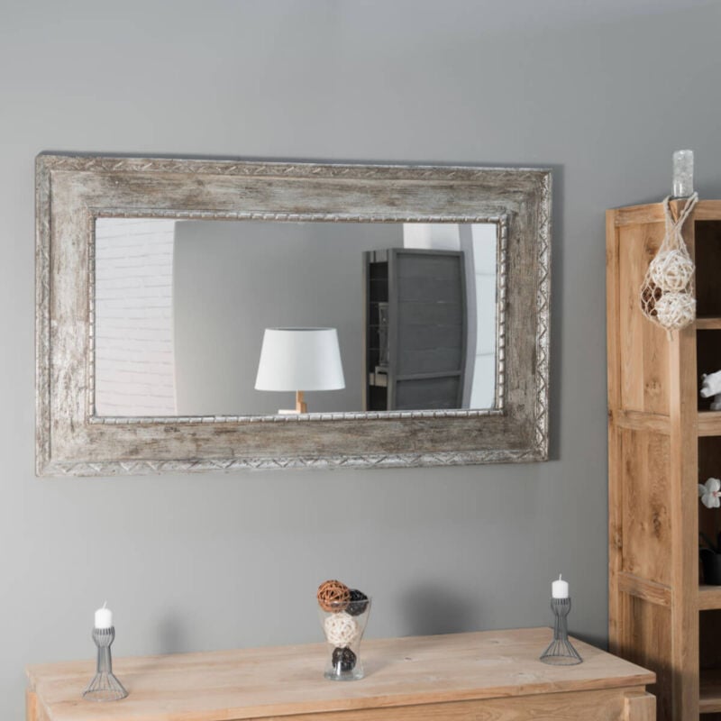 

Espejo Palermo de madera con pátina bronce 140 x 80 cm