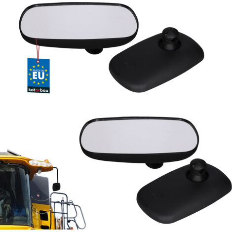 Espejo panorámico universal KOTARBAU® con perilla para tractores, maquinaria de construcción, vehículos todoterreno y tractores (juego de 2)