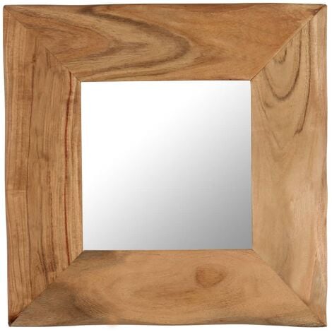 Espejo para maquillaje de madera maciza de acacia 50x50 cm