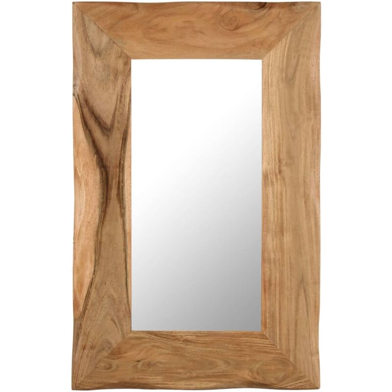 

vidaXL Espejo para maquillaje de madera maciza de acacia 50x80 cm - Marrón