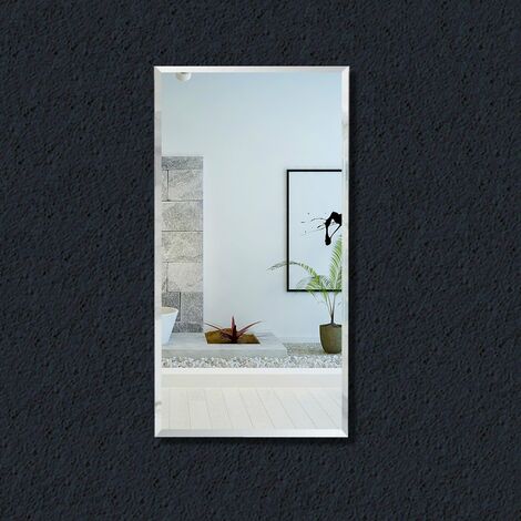 Espejo para Pared 45x90cm Rectangular con Esquina Recta. Espejo Pared Cuerpo Entero, estilo simple