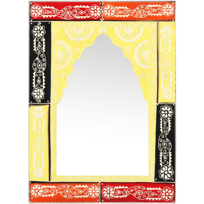 

vidaXL Espejo pintado a mano madera maciza de mango 40x55 cm - Multicolor