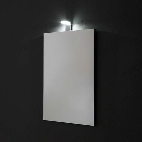 ESPEJO RECTANGULAR 50X70 CM REVERSIBLE COMPLETO CON LÁMPARA LED