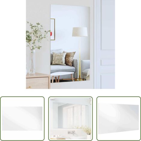 Espejo rectangular -  Espejo de pared Rectangular 100 x 60 cm vidrio templado