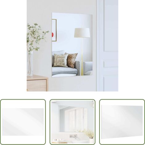 Espejo rectangular -  Espejo de pared Rectangular 80 x 60 cm vidrio templado