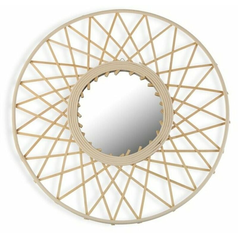 

BigBuy Home Espejo de pared Criscross Bambú (2 x 50 x 50 cm)