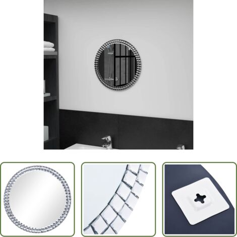 Espejo redondo -  Espejo de pared de vidrio templado 40 cm