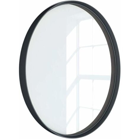 Espejo redondo metálico diámetro 60 cm Negro