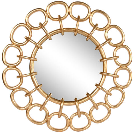 Espejo Resina Espejo 95X5X95 Cadena Dorado