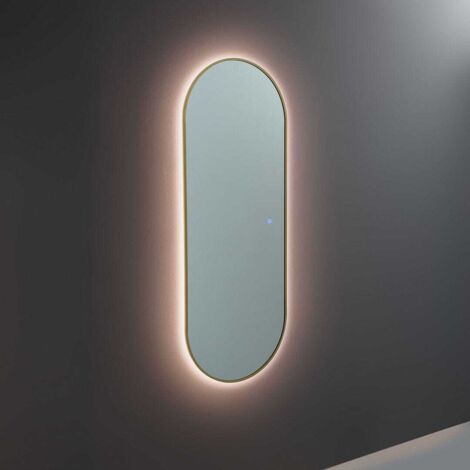 Espejo Retroiluminado Led 60X160cm Marco Efecto Latón
