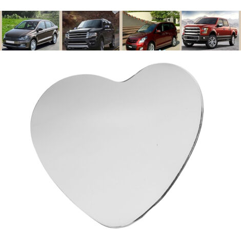 Espejo retrovisor convexo en forma de corazón con sistema de detección de punto ciego – 4 piezas – ABS y cristal – 7 x 8 cm – Ajustable y con gran angular – Compatible con vehículos