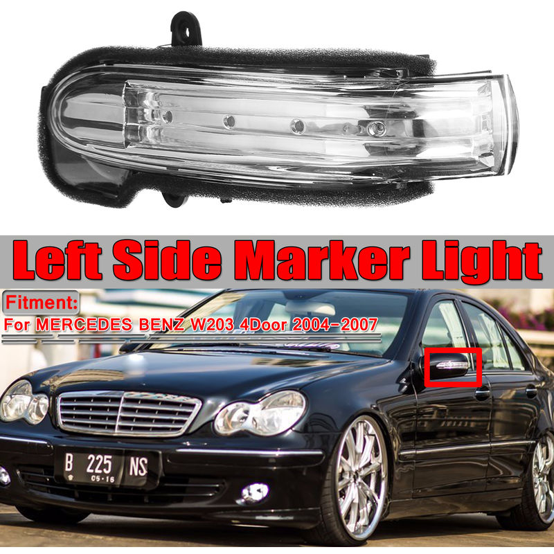 

Espejo retrovisor de coche Luz de señal de giro lateral izquierda para Mercedes para Benz W203 4Dr 2004-2007