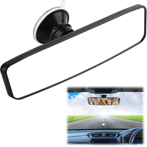 Espejo retrovisor interior para coche, 24 x 6,5 cm, con ventosa, universal, giratorio 360°, para SUV, camiones.