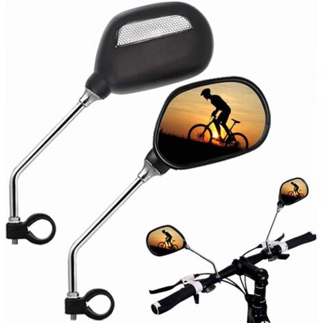 Espejo retrovisor para bicicleta, equipo de conducción al aire libre, advertencia de seguridad, Reflector plano, espejo de marcha atrás para bicicleta eléctrica de montaña