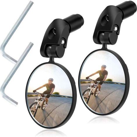 Espejo retrovisor para bicicleta Ulisem, BR-Vie, convexo para manillar, ajustable 360°, de alta definición, para bicicleta de montaña, carretera, motocicleta (2 unidades)