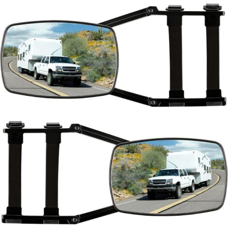 Espejo retrovisor universal para caravana (juego de 2) – 193 x 125 mm – Espejo retrovisor con clip para autocaravanas, caravanas y plegables.