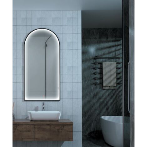 ESPEJO ROMA 110x60 NEGRO MATE