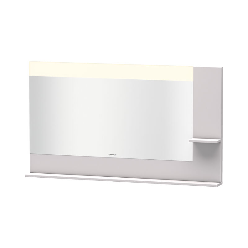 

Duravit Ag - Espejo Vero Duravit con estantes a la derecha e inferior, 7324, 1400mm, Color (frente/cuerpo): Laca blanca lila alto brillo - VE732402727