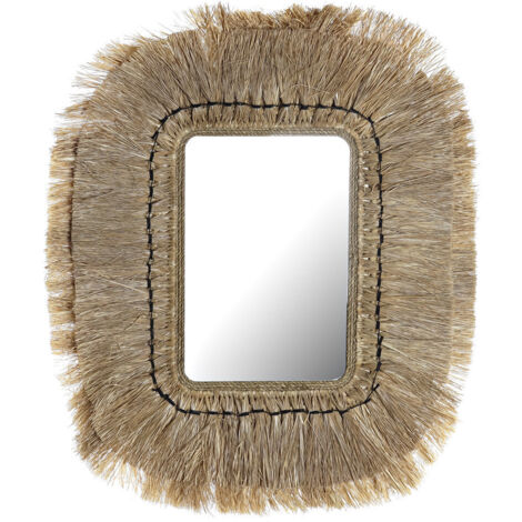 Espejo Yute Cristal 50X2X60 Natural ES194465
