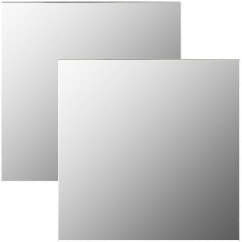 

Espejos de pared cuadrados 2 unidades vidrio 60x60 cm