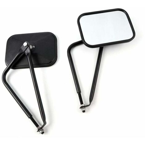 Espejos laterales Espejo retrovisor Puertas cuadradas Espejos laterales 4x4 Espejos de liberación rápida aptos para Jeep Wrangler CJ YJ TJ JK JL Un par