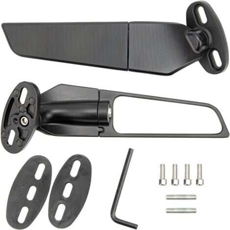 Espejos retrovisores giratorios ajustables universales para motocicleta – Juego de 2, compatibles con Ninja 250/300/400/650/H2/H4, para bicicletas de montaña y de carretera.