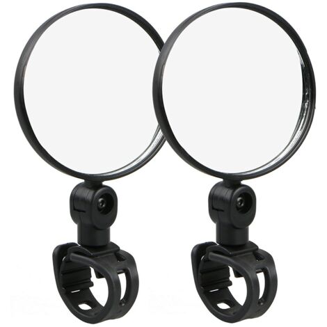 Espejos retrovisores para motocicletas y bicicletas, reflectores convexos de gran angular, espejos retrovisores de silicona ajustables de liberación rápida de 360 grados