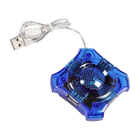 Esperanza 4 port usb 20 hub star blue