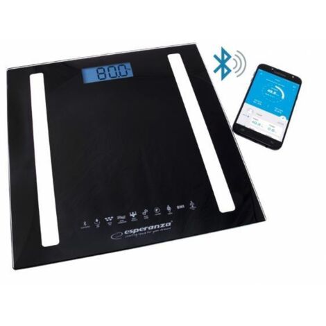 Esperanza EBS016K báscula de baño Plaza Negro Báscula personal electrónica
