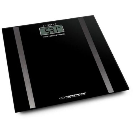 Esperanza EBS018K báscula de baño Rectángulo Negro Báscula personal electrónica