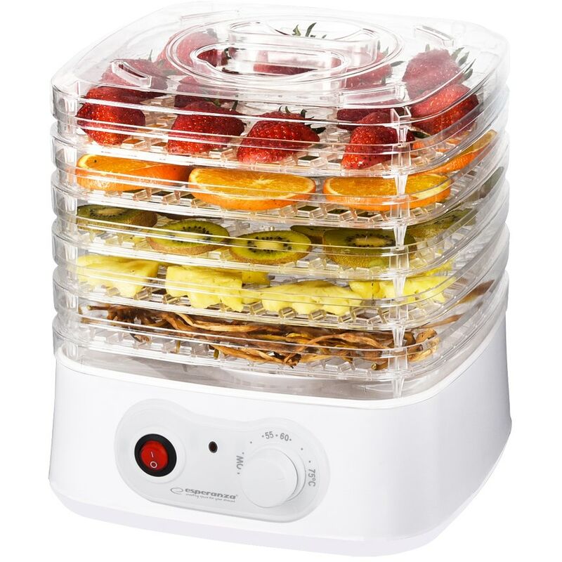EKD004 Déshydrateur alimentaire,Transparent,Blanc 250 w - Esperanza