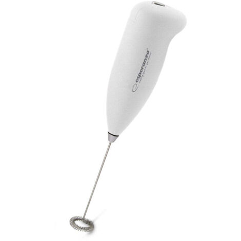 ESPERANZA EKF001W Latte White Milk Milk Frothing Hand Mixer, plastic, Multicolour