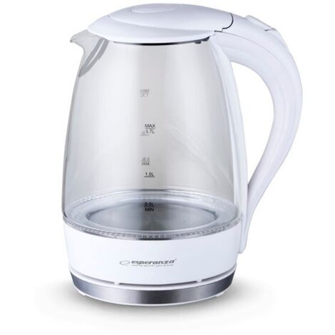 Esperanza EKK011W Bouilloire électrique transparente 1,7L