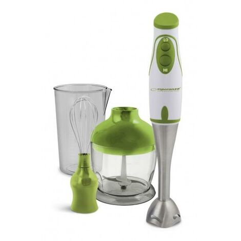 Esperanza EKM003G Pesto - Stabmixer (450 W, Metall), Farbe weiß, grün