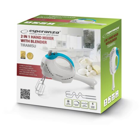 Esperanza EKM010 batidora Batidora de mano 300 W Azul claro, Blanco