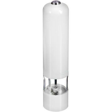 Esperanza EKP001W MALABARA - Molinillo de Pimienta con Luces LED (23 cm), Color Blanco