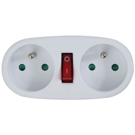 Esperanza elec interruttore sdoppiatore a 2 prese bianco