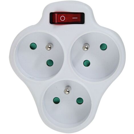 Esperanza elec interruttore sdoppiatore a 3 prese bianco