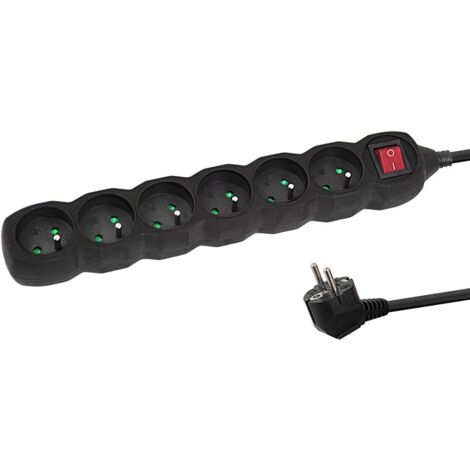 Esperanza ELK219K ciabatta elettrica nera 6 prese