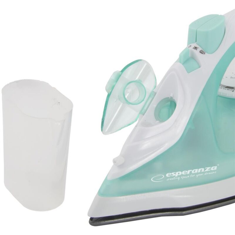 Ehi005 fer à vapeur semelle céramique verte, white 2200 watts. - Esperanza