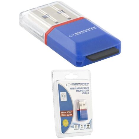 Esperanza Micro SD USB 2.0 Kartenleser Blau