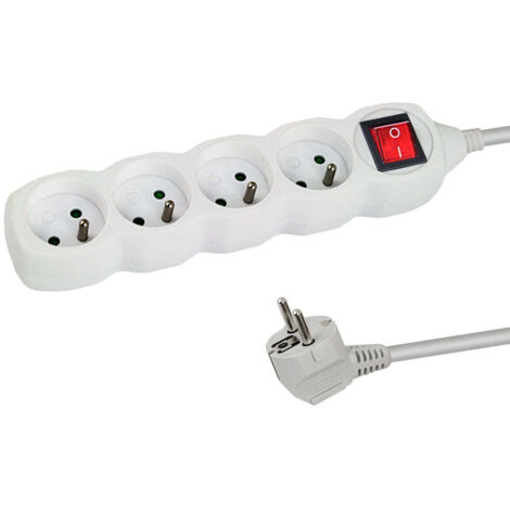 Esperanza power strip 4 sockets switch 3m white