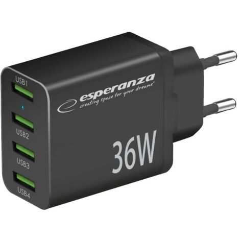 Esperanza quick power charger 36w 4x usb a qc 30 18w