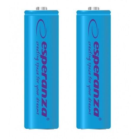 Esperanza Rechargeable Batteries Ni-Mh Aa 2000Mah 2Pcs. Blue
