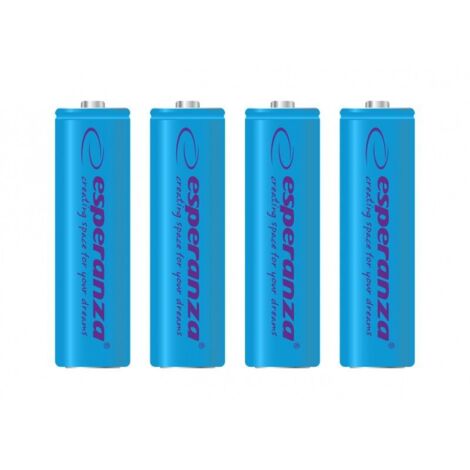 Esperanza rechargeable batteries ni mh aa 2000mah 4pcs blue