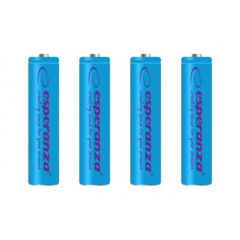 Esperanza rechargeable batteries ni mh aaa 1000mah 4pcs blue