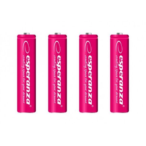 Esperanza rechargeable batteries ni mh aaa 1000mah 4pcs red
