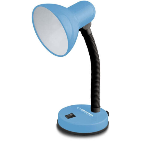 Esperanza schreibtischlampe e27 vega blau