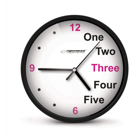Esperanza Wall Clock Prague Black