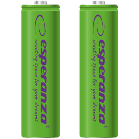 Esperanza wiederaufladbare batterien ni mh aa 2000mah 2st grun